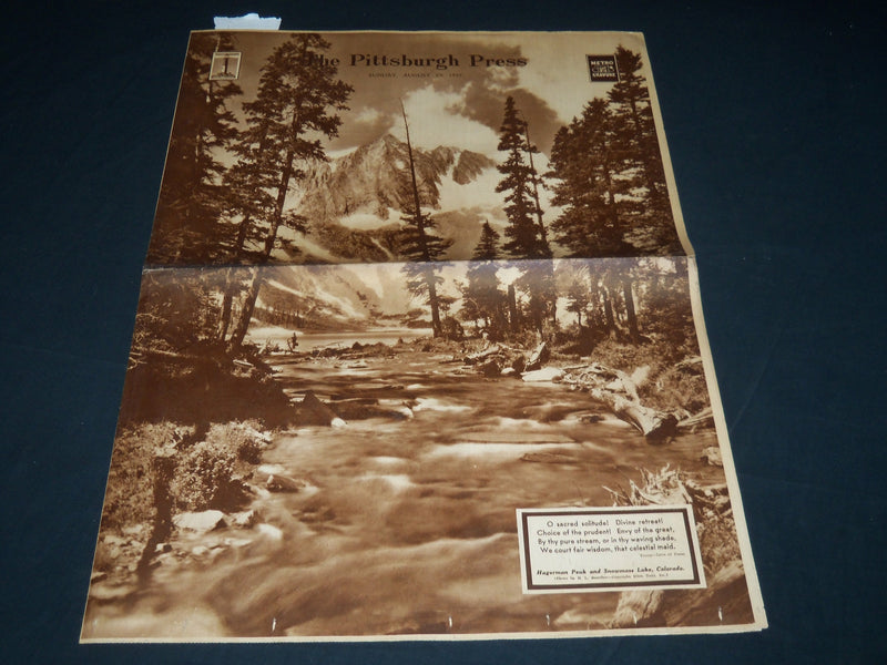 1937 AUG 29 THE PITTSBURGH PRESS SUNDAY ROTO SECTION - HAGERMAN PEAK - NP 4533