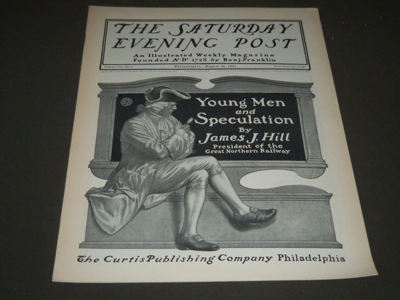 1901 AUGUST 10 THE SATURDAY EVENING POST MAGAZINE - ILLUSTRATED COVER - SP 544