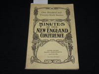 1922 NEW ENGLAND CONFERENCE MINUTES SOFTCOVER BOOK - 126TH SESSION - J 7042