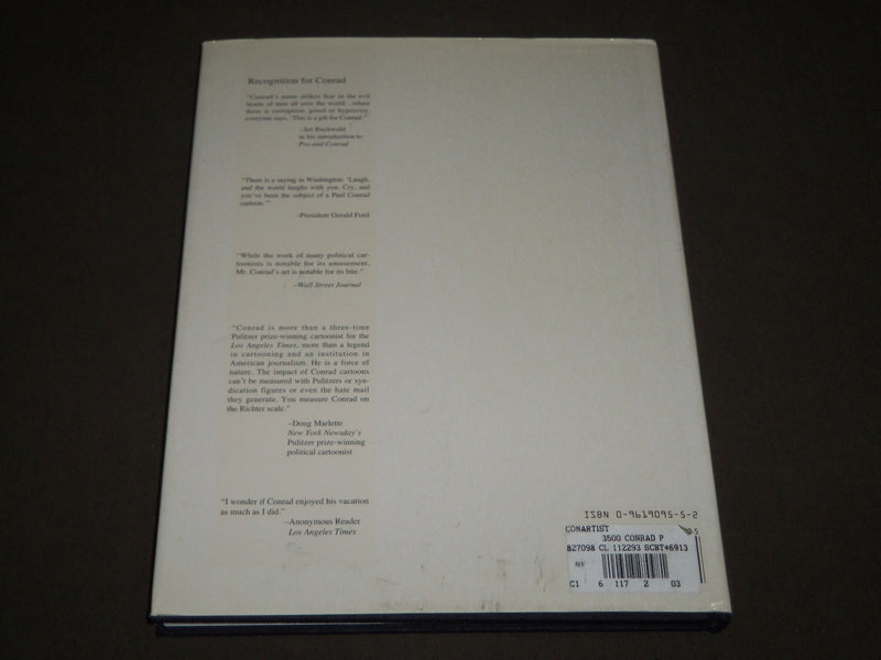 1993 CON ARTIST BY PAUL CONRAD HARDCOVER BOOK - NICE ILLUSTRATIONS - KD 4701