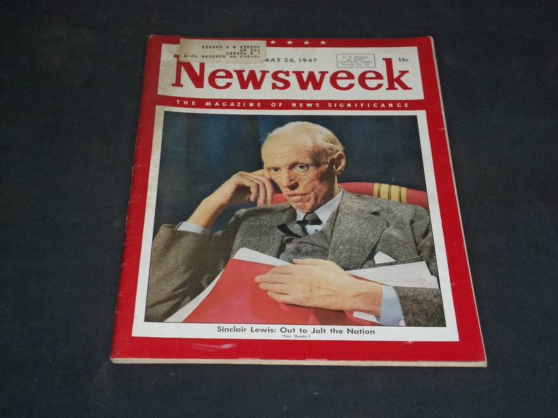 1947 MAY 26 NEWSWEEK MAGAZINE - SINCLAIR LEWIS - NW 55