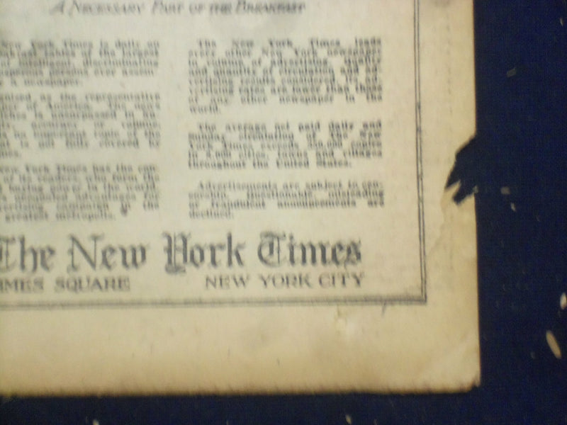 1922 AUGUST 26 NEW YORK TIMES - MOVIE ACTOR SLAIN BY DIRECTOR - NT 8383