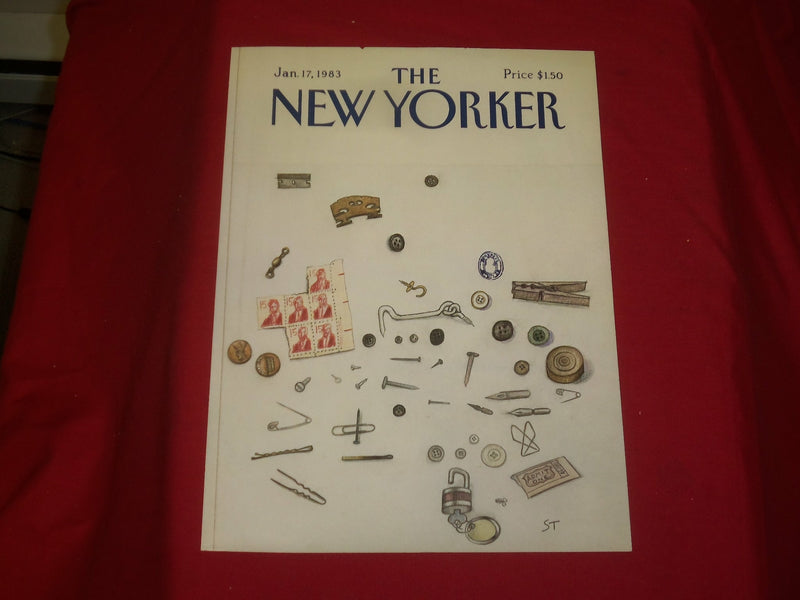 1983 JANUARY 17 NEW YORKER MAGAZINE FRONT COVER ONLY - GREAT ART FOR FRAMING