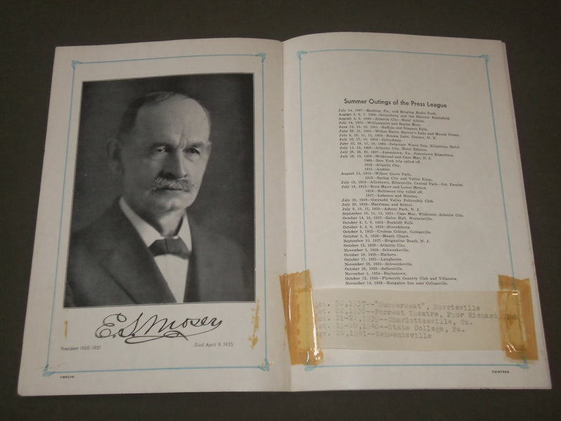 1937 PRESS LEAGUE OF BUCKS AND MONTGOMERY COUNTIES 40TH AMBLER MEETING - J 2698