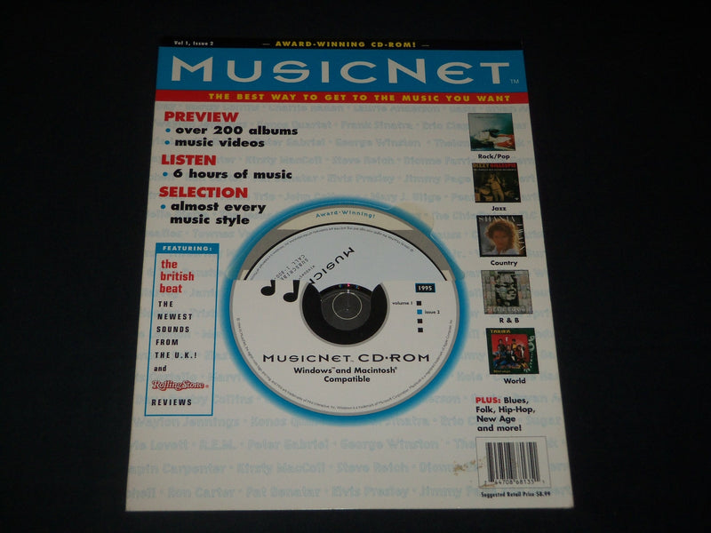 1995 MUSIC NET CD-ROM - VOLUME 1 ISSUE 2 - PREVIEWS - BRITISH BEAT - RC 1322