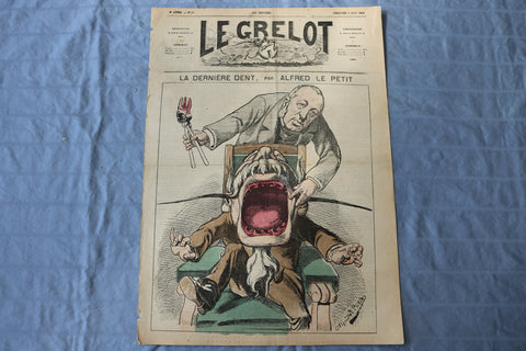 1872 JUNE 9 LE GRELOT NEWSPAPER - LA DERNIERE DENT - FRENCH - NP 8589