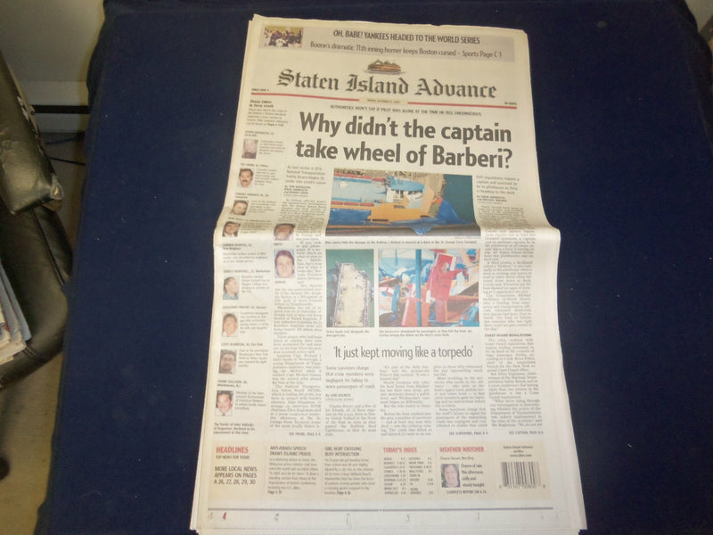 2003 OCT 17 STATEN ISLAND ADVANCE NEWSPAPER-S.I. FERRY INVESTIGATION - NP 4214