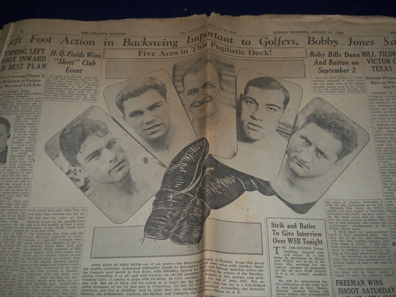 1930 AUGUST 24 THE ATLANTA JOURNAL SPORTS SECTION - KNUTE ROCKNE - NP 972U