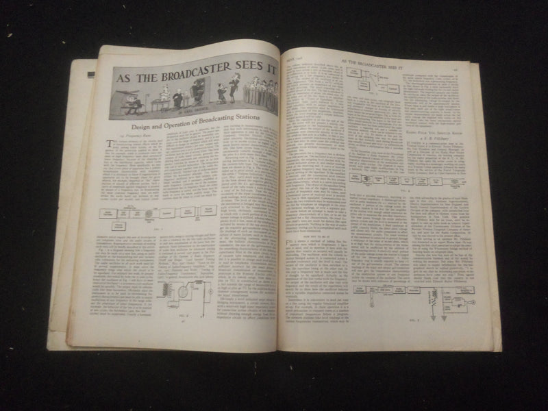 1928 MAY RADIO BROADCAST MAGAZINE - NICE COVER, ARTICLES & PHOTOS - B 434O