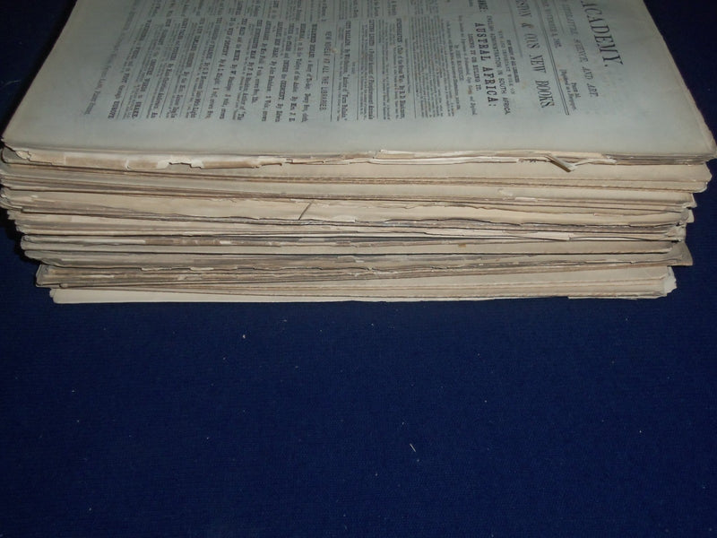 1887 THE ACADEMY WEEKLY REVIEW OF LITERATURE LOT OF 52 COMPLETE - LONDON - O 1