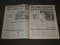 1995 SEPTEMBER 7 NY DAILY NEWS NEWSPAPER - IRON BIRD HOLY CAL - NP 2542