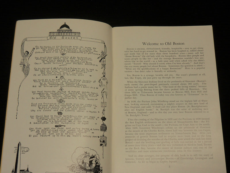 1953 SOMETHING TO REMEMBER SOFTCOVER BOOK - OLD BOSTON, CAMBRIDGE - J 7074