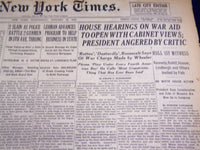 1941 JAN 15 NEW YORK TIMES - HOUSE HEARINGS ON WAR AID TO OPEN - NT 1317