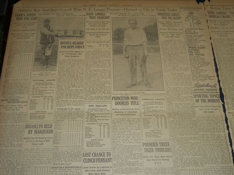1911 SEPTEMBER 9 THE BOSTON HERALD - DR. THOMAS DWIGHT DIES AT NAHANT - BH 309