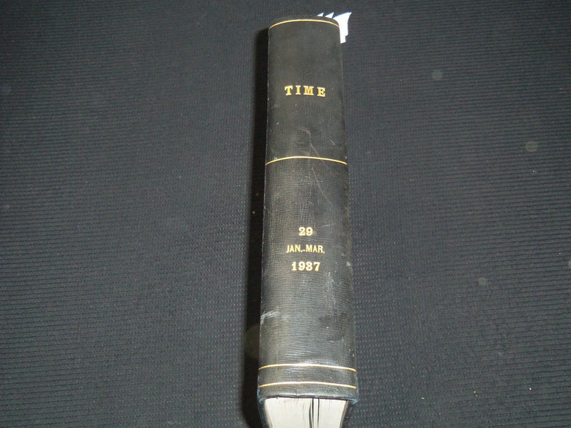 1937 JAN-MAR TIME MAGAZINE BOUND VOLUME - GREAT COVERS - NICE ADS - KD 3806N
