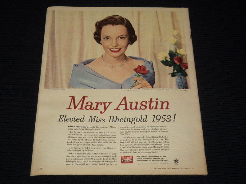 1952 DECEMBER 21 NEW YORK TIMES SUNDAY MAGAZINE SECTION - NATIVITY - NP 8939