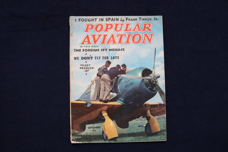1938 SEP POPULAR AVIATION MAGAZINE - PRATT & WHITNEY TWIN WASP COVER - E 11331