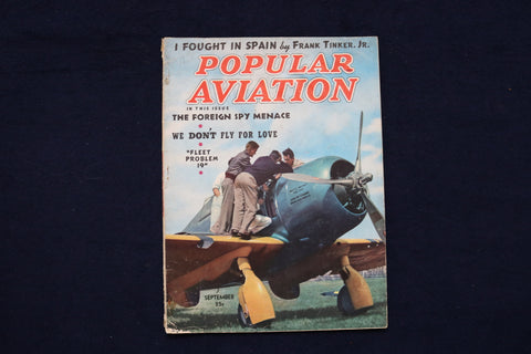 1938 SEP POPULAR AVIATION MAGAZINE - PRATT & WHITNEY TWIN WASP COVER - E 11331