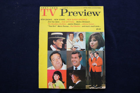 1967-1968 TV PREVIEW MAGAZINE - DICK VAN DYKE-BARBRA STREISAND COVER - E 11294