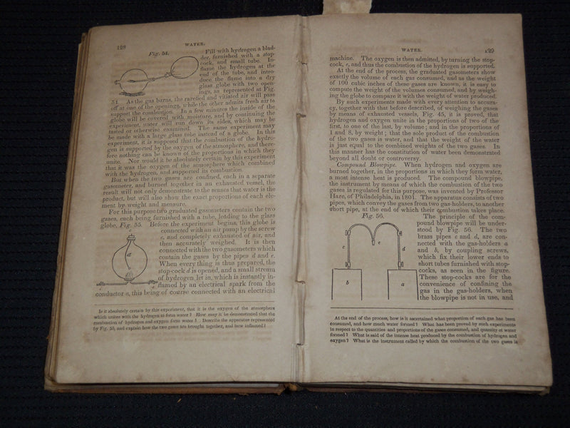 1836 ELEMENTS OF CHEMISTRY BOOK BY J. L. COMSTOCK, M. D. - 19TH EDITION - J 8121