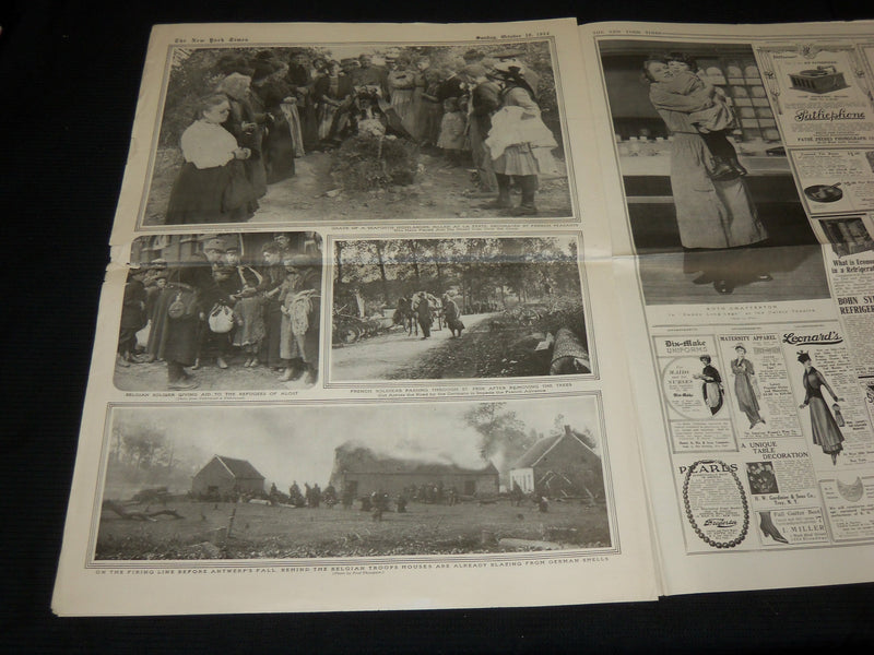 1914 OCTOBER 18 NEW YORK TIMES PICTURE SECTION - RHEIMS CATHEDRAL - NP 5607