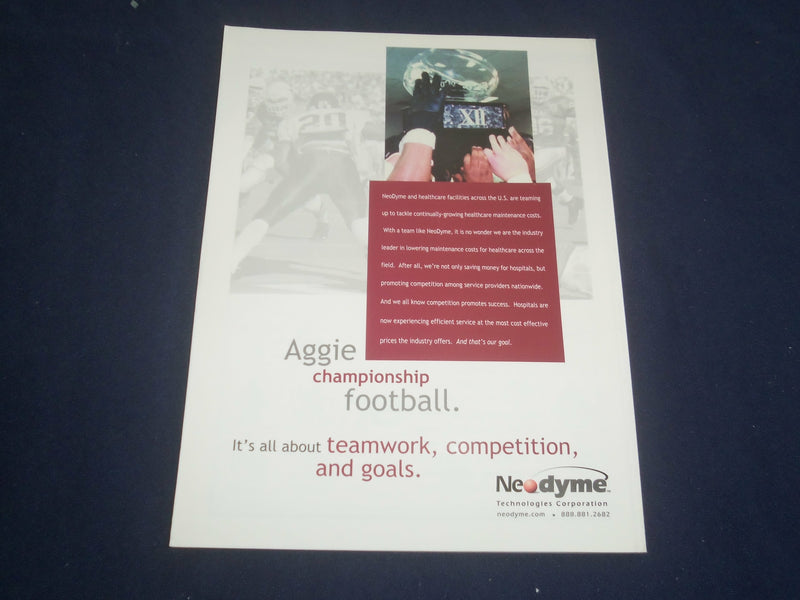 2000 NOV 4 OKLAHOMA STATE UNIV AT TEXAS A&M UNIVERSITY FOOTBALL PROGRAM- ST 880N