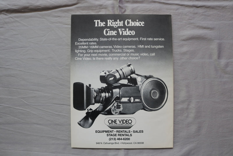 1987 AUG AMERICAN CINEMATOGRAPHER MAGAZINE - MARIO VAN PEEBLES COVER - E 19862