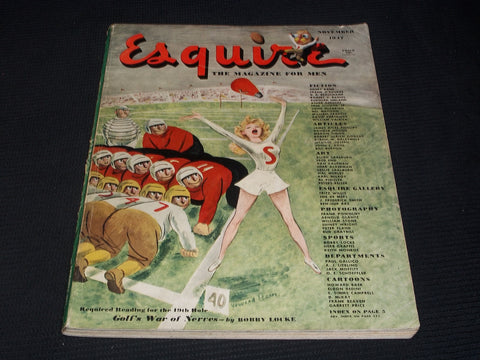 1947 NOVEMBER ESQUIRE MAGAZINE - NICE FOOTBALL FRONT COVER - E 5137