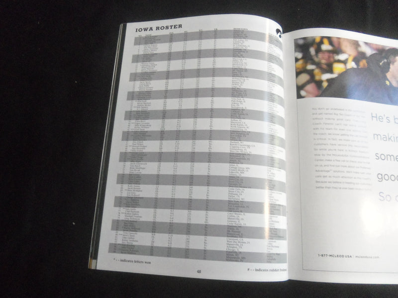 2003 OCTOBER 25 FOOTBALL PROGRAM - UNIV OF IOWA VS PENN STATE UNIV - B 5533Y