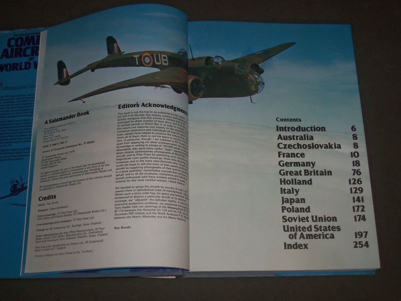 1978 COMBAT AIRCRAFT OF WORLD WAR II BY BIL GUNSTON HARDCOVER BOOK - I 1277