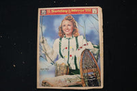 1945 JANUARY 28 NY SUNDAY MIRROR MAGAZINE - JANET BLAIR COVER - E 26178