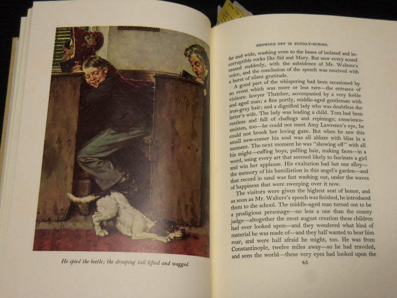 1964 ADVENTURES OF TOM SAWYER HARDCOVER BOOK - NORMAN ROCKWELL - R 725K