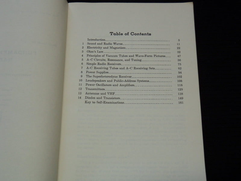 1963 FUNDAMENTALS OF RADIO USAFI STUDY GUIDE BY GERALD W. SIELAFF - J 7433