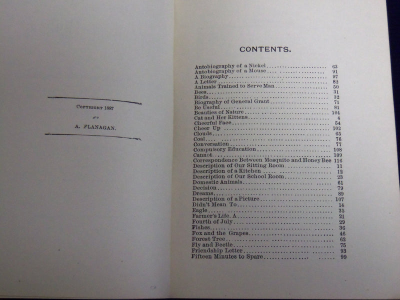 1887 HALL'S COMPOSITION OUTLINES BOOK BY HATTIE HALL - K 515