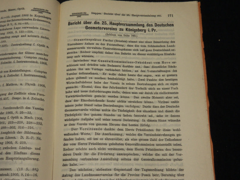 1906-1918 ZEITSCHRIFT FUR VERMESSUNGSWESEN GERMAN MAGAZINE LOT OF 81 - WR 106J