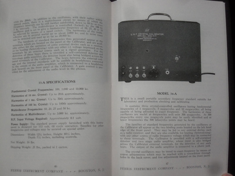 1920'S FERRIS INSTRUMENT CO. CATALOG NO. 49 SOFTCOVER BOOK - J 9830