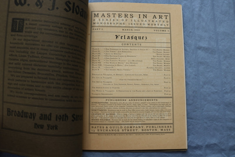 1900 MARCH MASTERS IN ART ILLUSTRATED MONOGRAPHS - VELASQUEZ- ST 5508G