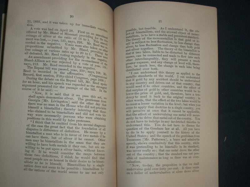 1896 THE RECORD OF THOMAS B. REED - MASSACHUSETTS - J 4664