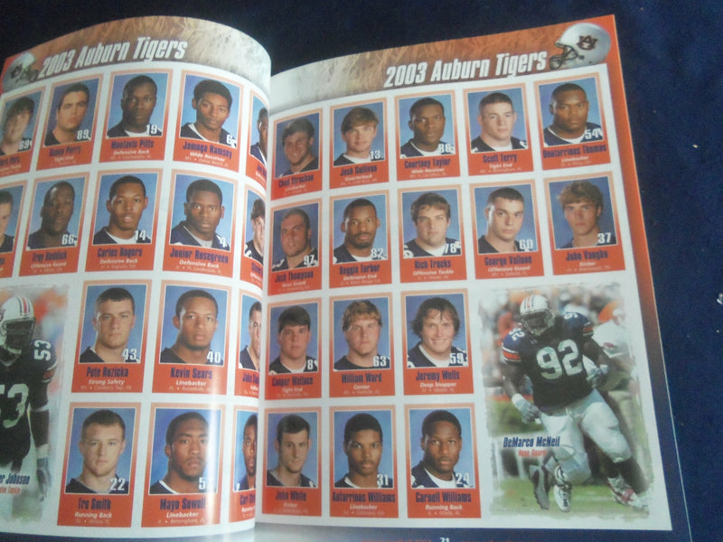 2003 SEP 27 FOOTBALL PROGRAM - AUBURN UNIV VS WESTERN KENTUCKY UNIV - SP 1213S