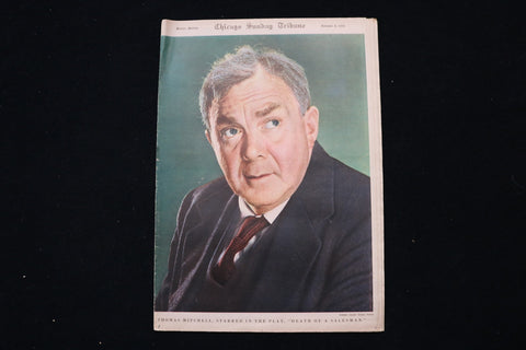 1950 JANUARY 8 CHICAGO SUNDAY TRIBUNE MAGAZINE - THOMAS MITCHELL COVER - E 26200