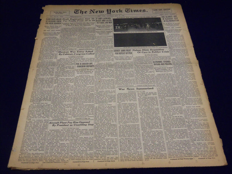 1942 MAY 23 NEW YORK TIMES - 15,000 NAZIS KILLED NEAR KHARKOV - NT 906