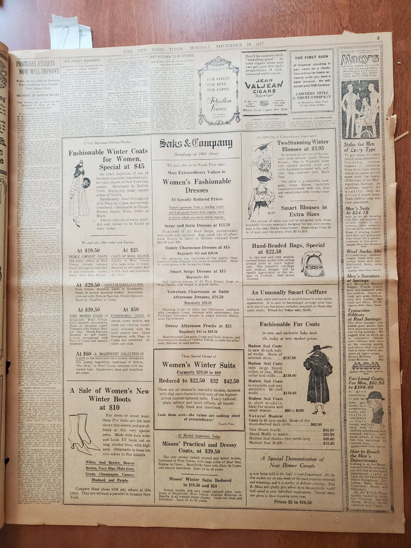 1917 NOVEMBER 19 NEW YORK TIMES - NEW ARMY MARCHING ON PETROGRAD - NT 8083