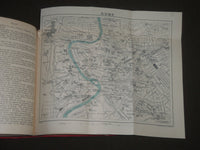 1925 A SATCHEL GUIDE TO EUROPE BOOK BY WILLIAM J. ROLFE - NICE MAPS - KD 4000