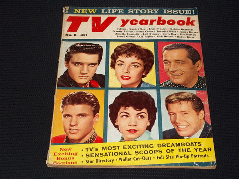 #8 TV YEARBOOK MAGAZINE - ELVIS COMO TAYLOR FRONT COVER - E 17192