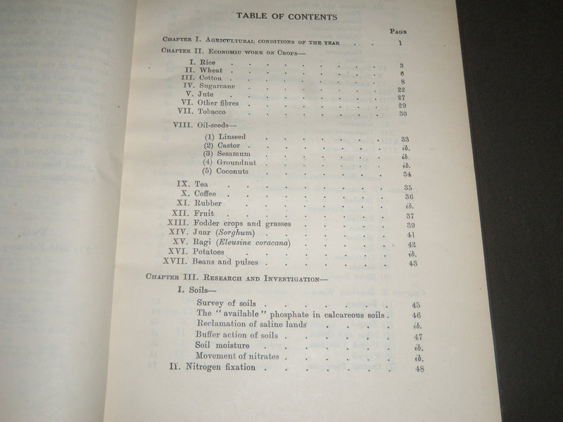 1925 REVIEW OF AGRICULTURE OPERATIONS IN INDIA 1923-1924 BOOK - PHOTOS - KD 4209