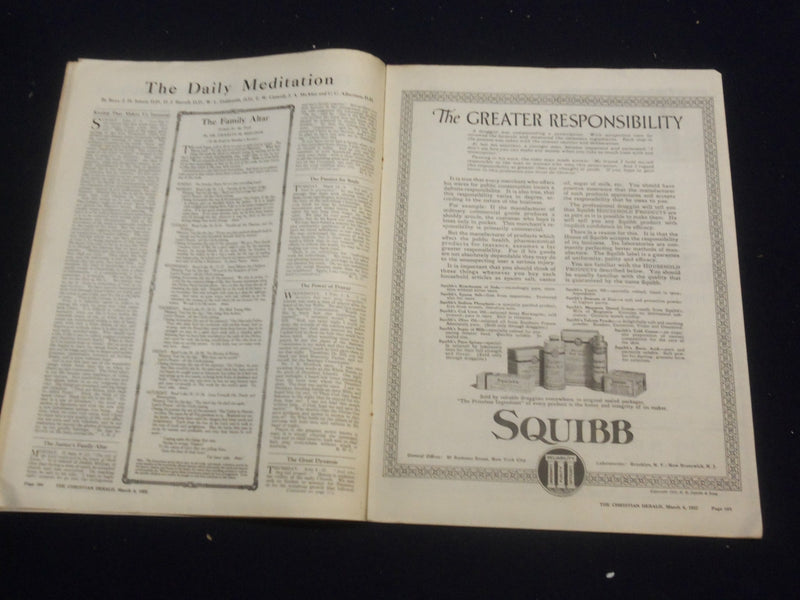 1922 MARCH 4 CHRISTIAN HERALD MAGAZINE - A JAPANESE CLEANSING RICE - ST 6594