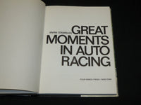 1968 GREAT MOMENTS IN AUTO RACING HARDCOVER BOOK BY IRWIN STAMBLER - R 713J