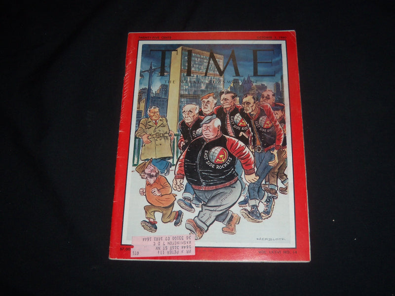 1960 OCTOBER 3 TIME MAGAZINE - NIKITA KHRUSHCHEV WITH SATELLITE LEADERS - T 1763