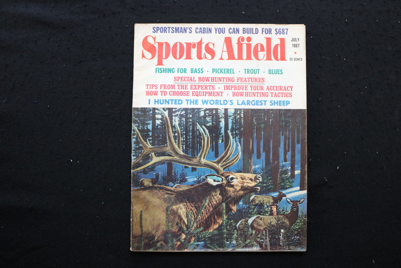 1967 JULY SPORTS AFIELD MAGAZINE - WORLD'S LARGEST SHEEP COVER - SP 4177E