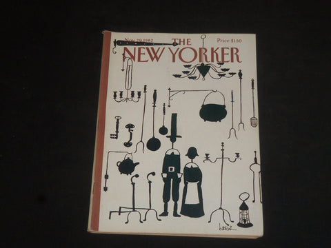 1982 NOVEMBER 29 THE NEW YORKER MAGAZINE - ILLUSTRATED COVER - NY 2206